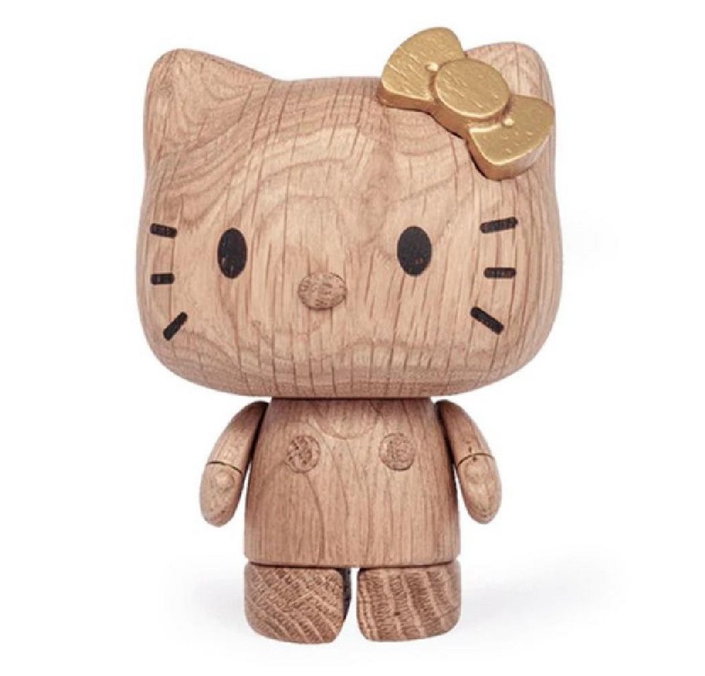 Boyhood Skulptur boyhood Holzskulptur Hello Kitty Oak mit goldener Schleife (14cm) von Boyhood