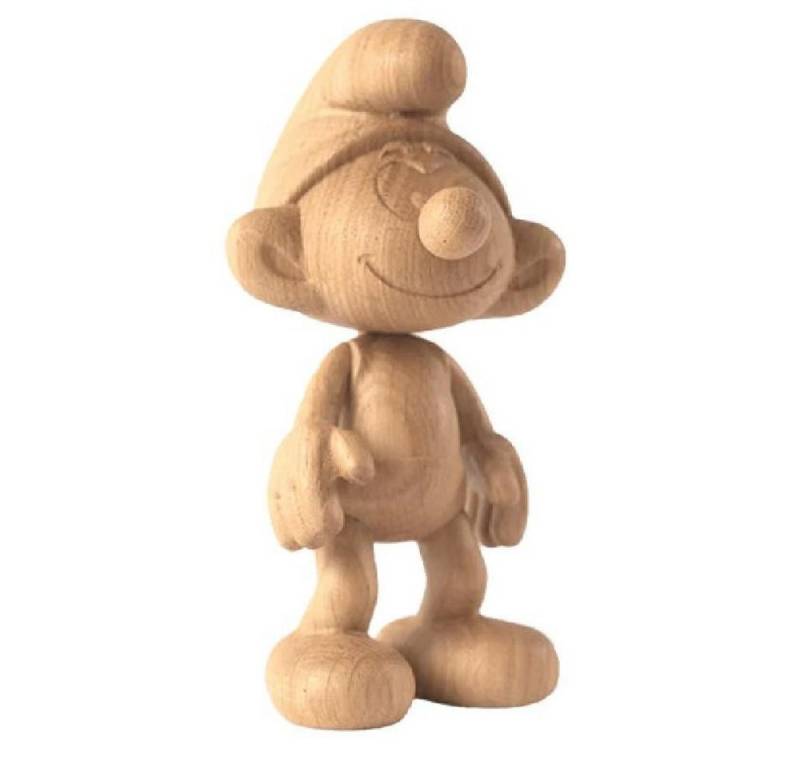 Boyhood Skulptur boyhood Holzskulptur Smurf Schlumpf Eichenholz (13,5cm) von Boyhood