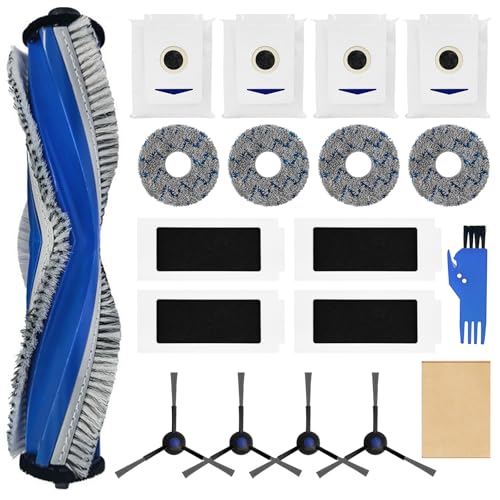 18 Stück T30 Roboter-Staubsauger Kompatibel-T30 Sweeper Zubehör Ersatzset, 1 Hauptbürste, 4 Filter, 4 blau-graue Seitenbürsten, 4 Wischtücher, 4 antibakterielle Staubsaugerbeutel, 1 Reinigungsbürste 18 Stück T30 Roboter-Staubsauger Kompatibel-T30 Sweeper Zubehör Ersatzset, 1 Hauptbürste, 4 Filter, 4 blau-graue Seitenbürsten, 4 Wischtücher, 4 antibakterielle Staubsaugerbeutel, 1 Reinigungsbürste von Boyigog