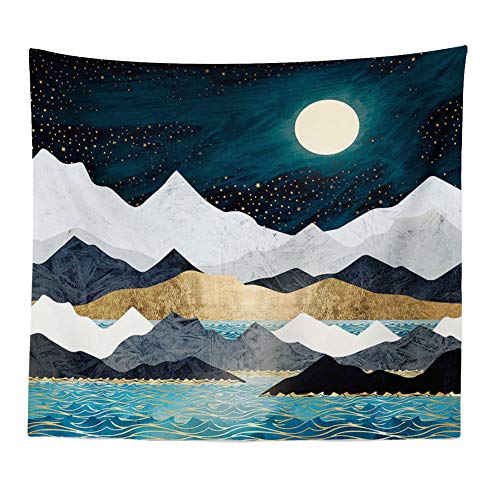 BOYOUTH Wandteppich, Motiv: Naturlandschaft, abstrakte Ozeanwelle, Berge und Sternennacht, Digitaldruck, Kunstwandteppich, Heimdekoration, Wandbild, Strandtuch, 150 x 200 cm BOYOUTH Wandteppich, Motiv: Naturlandschaft, abstrakte Ozeanwelle, Berge und Sternennacht, Digitaldruck, Kunstwandteppich, Heimdekoration, Wandbild, Strandtuch, 150 x 200 cm von Boyouth
