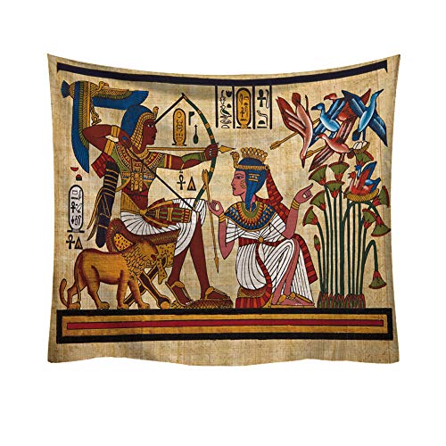 Boyouth Wandteppich, antikes ägyptisches Wandbild und Hieroglyphen-Muster, Digitaldruck, Wandteppich für Wohnzimmer, Schlafzimmer, Schlafsaal, Dekoration, 150 x 130 cm Boyouth Wandteppich, antikes ägyptisches Wandbild und Hieroglyphen-Muster, Digitaldruck, Wandteppich für Wohnzimmer, Schlafzimmer, Schlafsaal, Dekoration, 150 x 130 cm von Boyouth