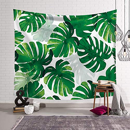 Boyouth Wandteppich mit grünem Monstera-Aquarell-Muster, Digitaldruck, Wandteppich für Wohnzimmer, Schlafzimmer, Wohnheim-Dekoration, 150 x 130 cm Boyouth Wandteppich mit grünem Monstera-Aquarell-Muster, Digitaldruck, Wandteppich für Wohnzimmer, Schlafzimmer, Wohnheim-Dekoration, 150 x 130 cm von Boyouth
