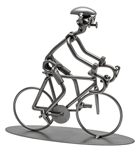 STEEMO Original Schraubenmännchen Figur: Radfahrer Rennrad - Fahrrad Geschenk Metall-Deko, Handarbeit, Stahl, grau 21x6x20 cm STEEMO Original Schraubenmännchen Figur: Radfahrer Rennrad - Fahrrad Geschenk Metall-Deko, Handarbeit, Stahl, grau 21x6x20 cm von STEEMO