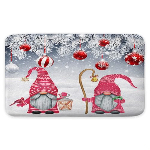 Boziqr Weihnachtliche Badematte Happy Gnome Xmas Balls Winter Schneeflocke Badematten für Badezimmer 43,2 x 73,2 cm Boziqr Weihnachtliche Badematte Happy Gnome Xmas Balls Winter Schneeflocke Badematten für Badezimmer 43,2 x 73,2 cm von Boziqr