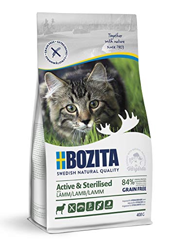 Bozita Active & Sterilised Katzentrockenfutter mit Lamm – 400g – getreidefreies Katzenfutter für sterilisierte, aktive Katzen – 33 % Protein, 20 % Fett – ohne Zucker & ohne Gentechnik Bozita Active & Sterilised Katzentrockenfutter mit Lamm – 400g – getreidefreies Katzenfutter für sterilisierte, aktive Katzen – 33 % Protein, 20 % Fett – ohne Zucker & ohne Gentechnik von Bozita