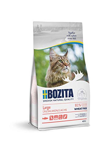 Bozita Large Weizenfrei Lachs – 400g Trockenfutter für große Katzenrassen – weizenfreies Katzenfutter mit 31 % Protein & 18 % Fett – für sensible Katzen – ohne Zucker & Gentechnik Bozita Large Weizenfrei Lachs – 400g Trockenfutter für große Katzenrassen – weizenfreies Katzenfutter mit 31 % Protein & 18 % Fett – für sensible Katzen – ohne Zucker & Gentechnik von Bozita