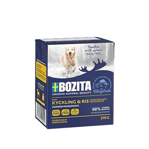 Bozita Naturals HiG Hühnchen+Reis 370g Tetra Pack Hunde Nassfutter von Bozita