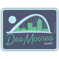 Des Moines Bridge Magnet/sticker von BozzPrints