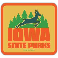 Iowa State Parks Hirsch Magnet/Aufkleber von BozzPrints
