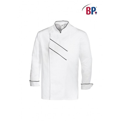 Kochjacke 1538 400 weiß/schwarz, Größe 48 von Bp