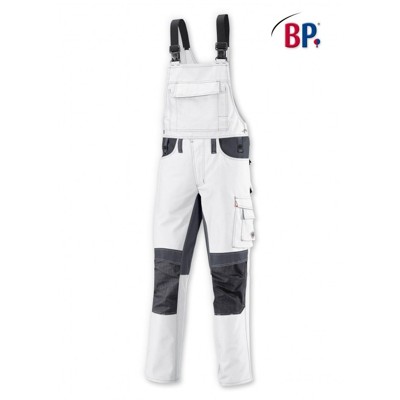 Latzhose 1791 555 weiß/dunkelgrau, Größe 48n von Bp