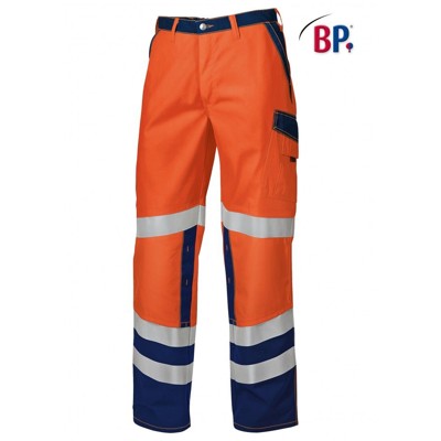 Warnschutzhose 2010 845 warnorange/dunkelblau, Größe 52L von Bp