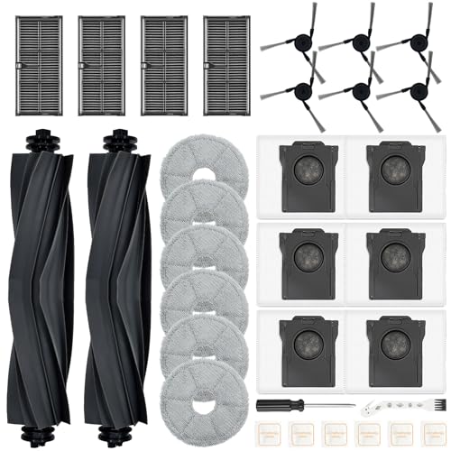 Bpbdzz 32-teiliges Zubehör für Dreame X40 Ultra / L40 Ultra Mova P50 Pro Ultra X40 Master, 2 Hauptbürsten, 4 Filter, 6 Staubsammler, 6 Wischpads, 6 Seitenbürsten, Schraubendreher 1 Bpbdzz 32-teiliges Zubehör für Dreame X40 Ultra / L40 Ultra Mova P50 Pro Ultra X40 Master, 2 Hauptbürsten, 4 Filter, 6 Staubsammler, 6 Wischpads, 6 Seitenbürsten, Schraubendreher 1 von Bpbdzz