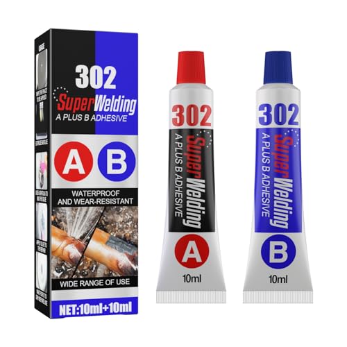 Metall Reparatur Paste Reparatur Mittel AB Kleber Magic Metal Mending Agent Metallkleber Hitzebeständig Universeller Reparaturkleber zum Reparieren Gussfehler Verwendet, 10ml+10ml von Bploar