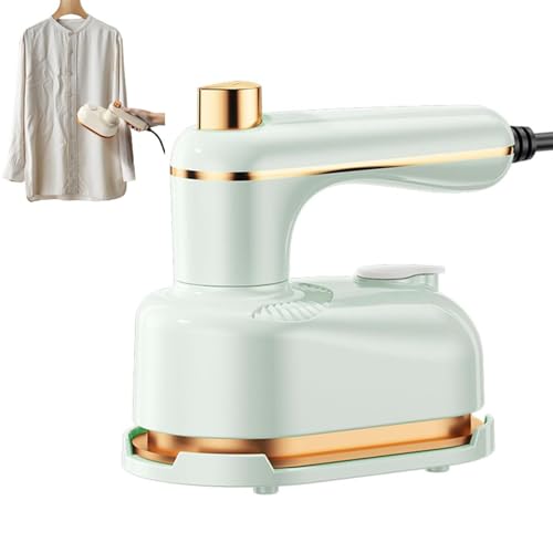 Portable Steam Iron, 2-in-1 Steamer and Iron, Steamer for Clothes, Handheld Steam Iron with Anti-Scalding Base (Green) von Bpoeee