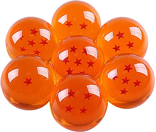 57 mm Dragonball zum Sammeln, großes Acrylglas, Kristall, 7 Sternen-Kugeln, mit Geschenkbox, transparent, Typ A von Bprtcra