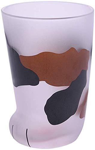Bprtcra Cat Paw Glass Cup, Mug Wall Glas Cup Heat resistent Handmade Creative Milk Mug Tea Whiskey Glass Cup Present Tassen, Valentines Gift 300ml (Type-B) von Bprtcra
