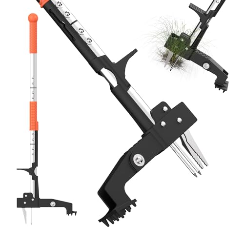 Unkrautabziehwerkzeug, Garten Stand-Up Unkrautabzieher mit ergonomischem 100CM langem Griff und 4 hochfesten Edelstahlkrallen, leicht Unkraut entfernen, ohne zu biegen, zu ziehen oder zu knien. Unkrautabziehwerkzeug, Garten Stand-Up Unkrautabzieher mit ergonomischem 100CM langem Griff und 4 hochfesten Edelstahlkrallen, leicht Unkraut entfernen, ohne zu biegen, zu ziehen oder zu knien. von Bprtcra