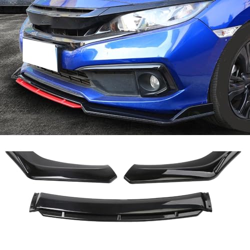 Bqieai Auto ABS Frontstoßstange Frontspoiler Lippe, Für Ren-Ault Clio 4 2011-2019 Spoilerlippe Kinn Splitter Diffusor Antikollision Car Schützen Zubehör,A/Black-Carbon Fiber von Bqieai