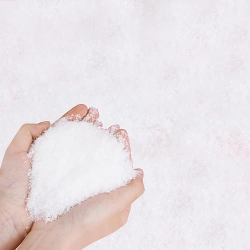 BrKern Künstlicher Schnee Weihnachten – 200g/5.3Oz Dekoschnee für Weihnachtsdeko, Schneeflocken Streudeko für Fenster, Weihnachtsbaum & Winterdeko DIY von BrKern