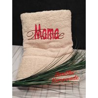 Duschtuch Mit Namen Personalisierbar von BraStesHomemade