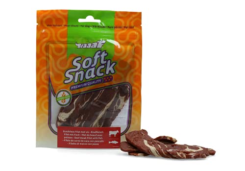 Braaaf Beef Steak Filet with Fish Trockenfutter für Hunde, 12 cm von Braaaf