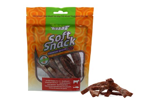 Braaaf Beef Steak Slice with Fish Trockenfutter für Hunde, 12 cm von Braaaf