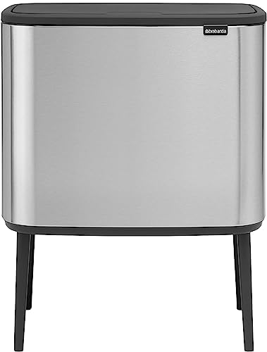 Brabantia Bo Touch Bin 3 x 11 L Abfalleimer, Edelstahl, Matt Stahl Fingerabdruck Proof, 54 x 32 x 68 cm, 1 Einheiten von Brabantia