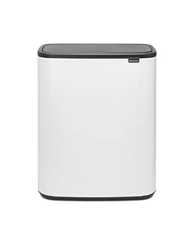 Brabantia Bo Touch Bin mit 2 Innen eimern, 2 x 30 Liter, Weiß von Brabantia