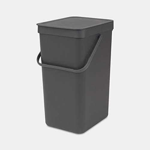 Brabantia Sort & Go Einbaubehälter, Plastik, Dunkelgrau, 16L von Brabantia