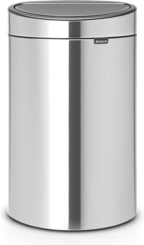 Brabantia 112867 Touch Bin New Recycle mit Zwei herausnehmbaren Kunststoffeinsätzen, Edelstahl, matt steel fpp, 10 L + 23 L von Brabantia