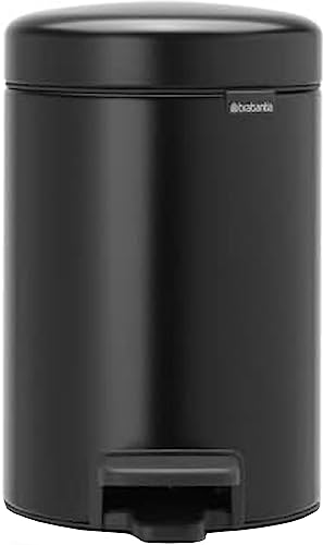 Brabantia 113321 Treteimer mit Inneneimer aus Kunststoff, stahl, MattSchwarz, 3Liter von Brabantia