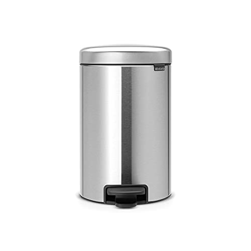 Brabantia 113604 Treteimer mit Inneneimer aus Kunststoff, stahl, Matt Stahl, 12 Liter von Brabantia
