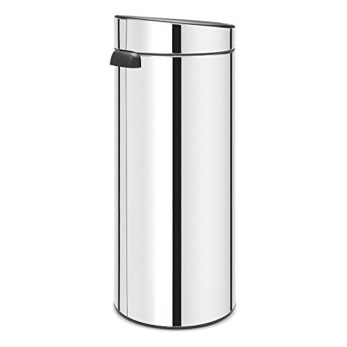 Brabantia 115325 Touch Bin New mit herausnehmbaren Kunststoffeinsatz, Brilliant Steel, 30 l von Brabantia