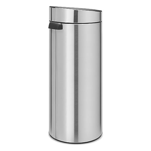 Brabantia 115349 Touch Bin New mit herausnehmbaren Kunststoffeinsatz, 30 L, Edelstahl, matt steel, 32.8 x 32.8 cm von Brabantia