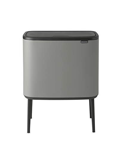 Brabantia 127243 Mülleimer Bo Touch Bin, 11 + 23L, Grauer mineralbeton von Brabantia