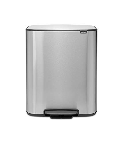 Brabantia 211461 Treteimer Bo, 2 x 30L, Matter stahl von Brabantia