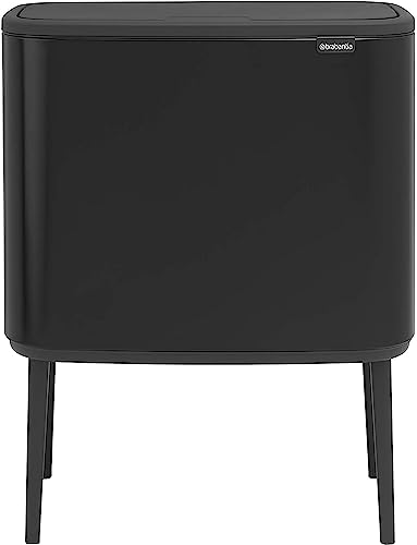 Brabantia 316067 Abfalleimer, Edelstahl, Schwarz, 54 x 31.5 x 68 cm von Brabantia