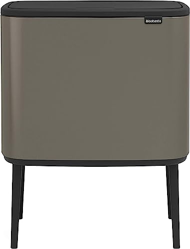 Brabantia 316142 Bo Touch Bin, 11 + 23 L Abfalleimer, Edelstahl, Platinum, 54 x 31.5 x 68 cm von Brabantia