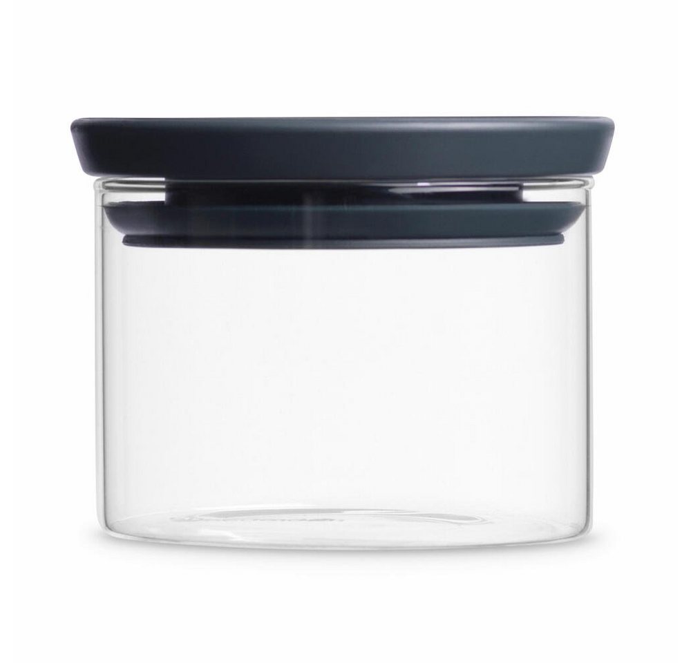 Brabantia Aufbewahrungssystem Stapelbarer Glasbehälter Dunkelgrau 0.35 L, Glas, (1-tlg) von Brabantia