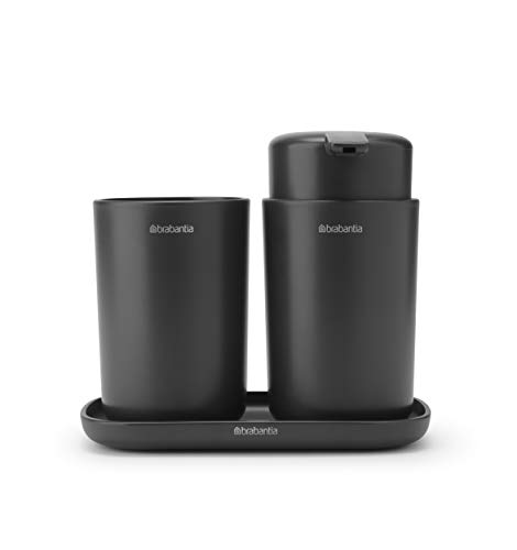 Brabantia Badezimmer-Set, Dunkelgrau, Set of 3 von Brabantia