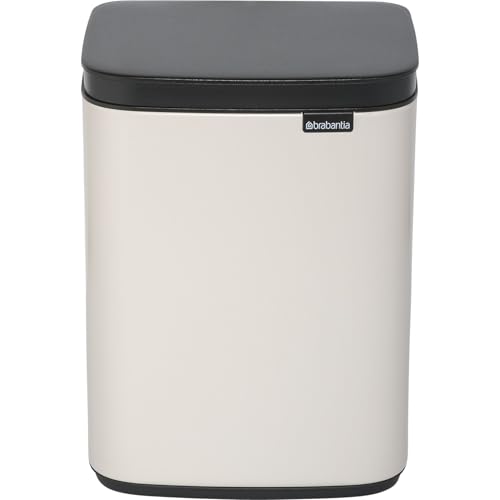 Brabantia Bo Mülleimer 4 l | Kompakter rechteckiger Mülleimer mit Softclose-Deckel, herausnehmbarer Inneneimer | Wandmontage oder frei stehend für Bad, Küche oder Büro | Soft Beige Brabantia Bo Mülleimer 4 l | Kompakter rechteckiger Mülleimer mit Softclose-Deckel, herausnehmbarer Inneneimer | Wandmontage oder frei stehend für Bad, Küche oder Büro | Soft Beige von Brabantia