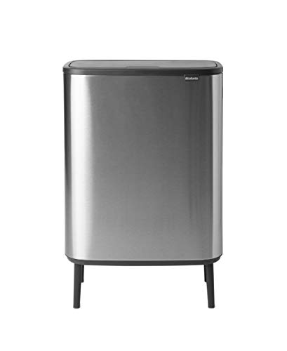 Brabantia Bo Touch Abfalleimer Hi Recycling 2 x 30L, Stahl matt gegen Fingerabdrücke von Brabantia