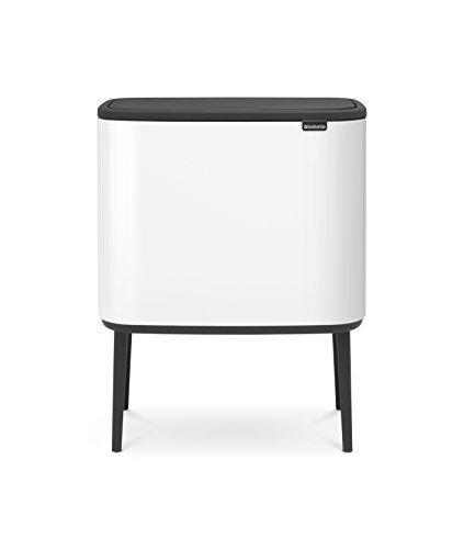 Brabantia Bo Touch Bin 11 Plus 23 L Abfalleimer, Metall, Weiß, 54 x 32 x 68 cm, 1 Einheiten von Brabantia