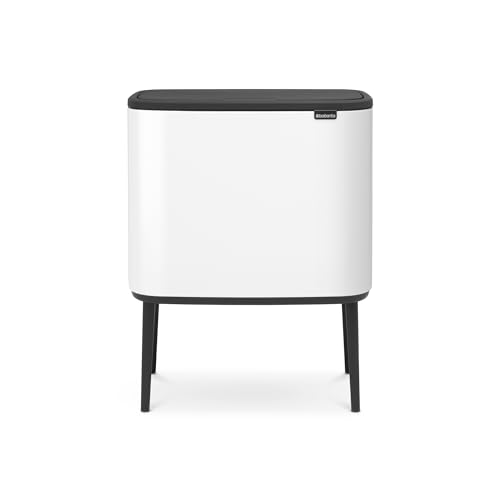 Brabantia Bo Touch Bin 36 L Abfalleimer, Metall, Weiß, 54 x 32 x 68 cm, 1 Einheiten von Brabantia