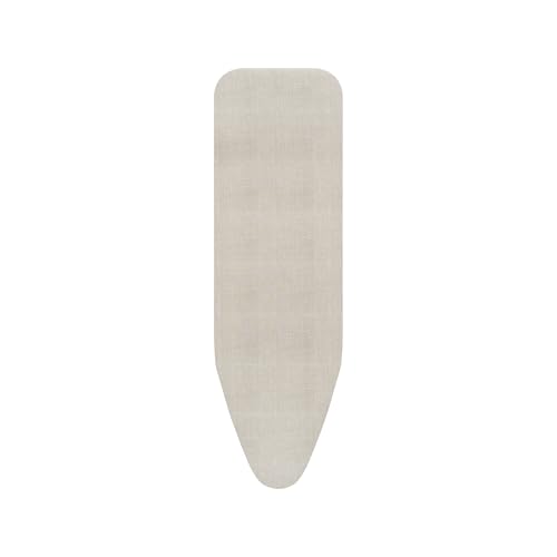 Brabantia Bügelbrettbezug B 124 x 38 cm – Denim Grey | Oberschicht 100% Baumwolle, 8 mm Schaumstoffpolsterung | Perfekt für Bügelbretter der Größe B | Langlebig, waschbar, leicht aufzuziehen von Brabantia