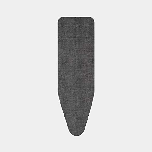 Brabantia Bügelbrettbezug Denimschwarz mit 2 mm Schaumstoff, L 124 x B 38 cm, Größe B von Brabantia