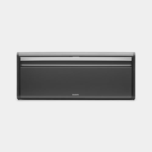Brabantia Fall Front Bread Bin – Large Countertop Storage Box for Bread, Bagels, Rolls – Space-Saving Design with Flat Top – Confident Grey Brabantia Fall Front Bread Bin – Large Countertop Storage Box for Bread, Bagels, Rolls – Space-Saving Design with Flat Top – Confident Grey von Brabantia