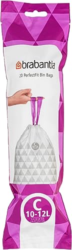 Brabantia Größe C 'PerfectFit' Müllbeutel 10–12 Liter 40 Taschen, 2 x Rollen von 20 von Brabantia