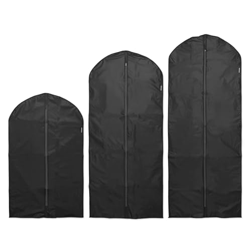 Brabantia - Kleiderschutzhüllen M, L, XL - Kleiderschutztaschen - Transparenter Hängesack - Kleiderschrank Aufbewahrung - Kleiderständer Organisator - für Mäntel & Kleider - Set mit 3 Größen - Black Brabantia - Kleiderschutzhüllen M, L, XL - Kleiderschutztaschen - Transparenter Hängesack - Kleiderschrank Aufbewahrung - Kleiderständer Organisator - für Mäntel & Kleider - Set mit 3 Größen - Black von Brabantia